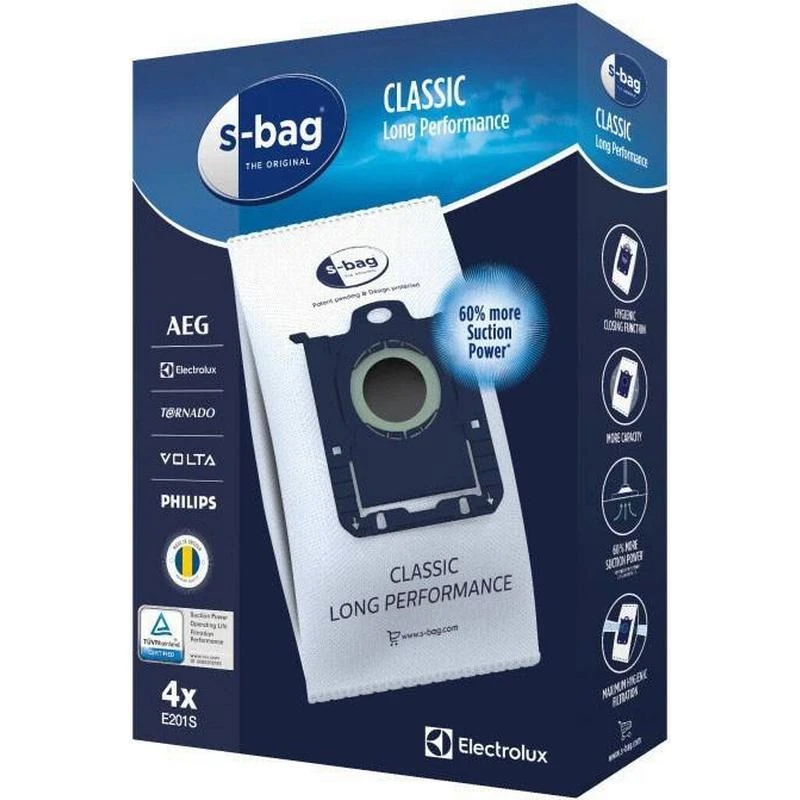 Electrolux E201S S-bag Classic Long Performance 4-pack